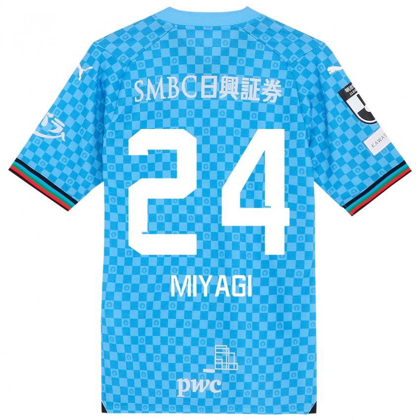 Niño Camiseta Ten Miyagi #24 Azul Celeste 1ª Equipación 2024/25 La Camisa Argentina