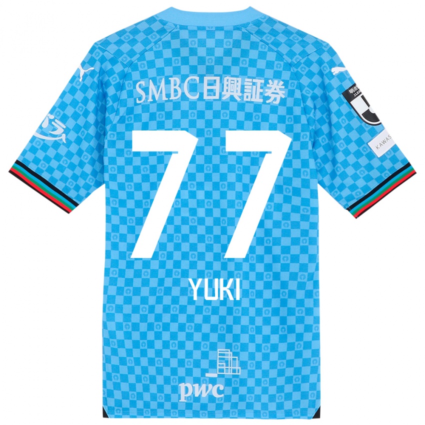 Niño Camiseta Yuki Yamamoto #77 Azul Celeste 1ª Equipación 2024/25 La Camisa Argentina