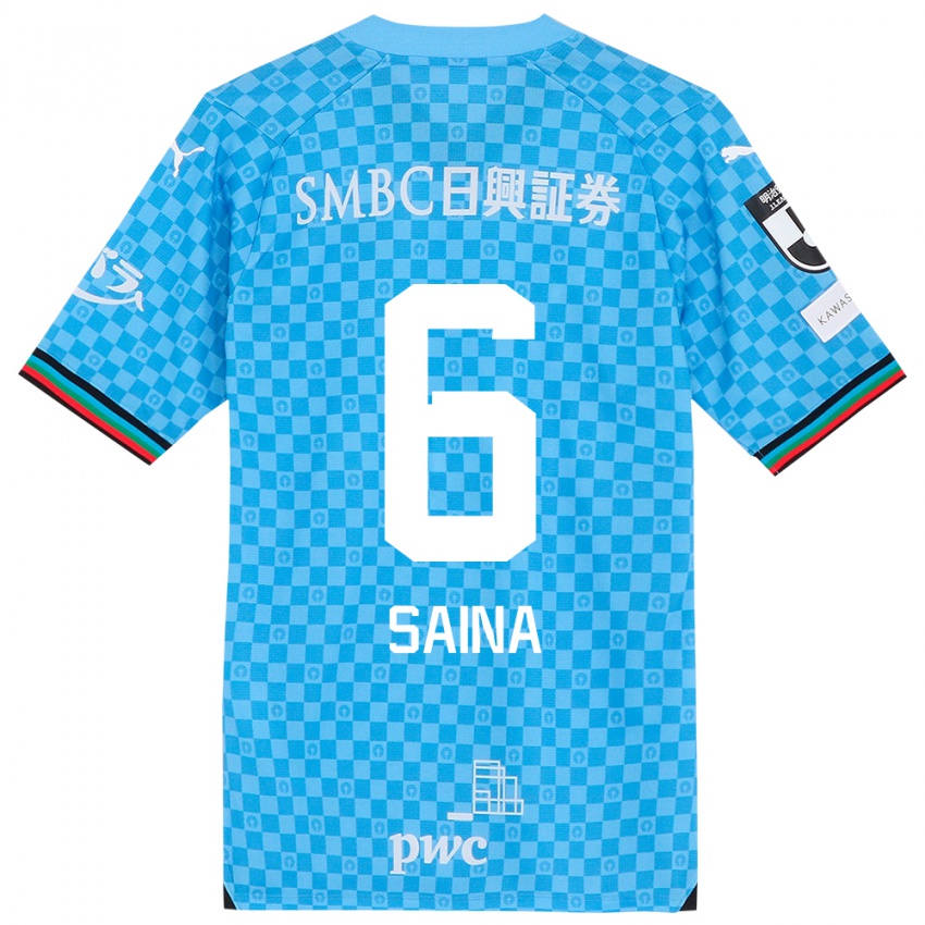 Niño Camiseta Yuta Saina #6 Azul Celeste 1ª Equipación 2024/25 La Camisa Argentina