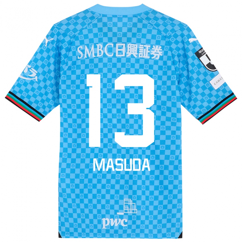 Niño Camiseta Hinata Masuda #13 Azul Celeste 1ª Equipación 2024/25 La Camisa Argentina