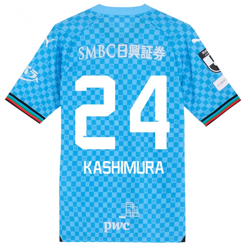 Niño Camiseta Ryota Kashimura #24 Azul Celeste 1ª Equipación 2024/25 La Camisa Argentina