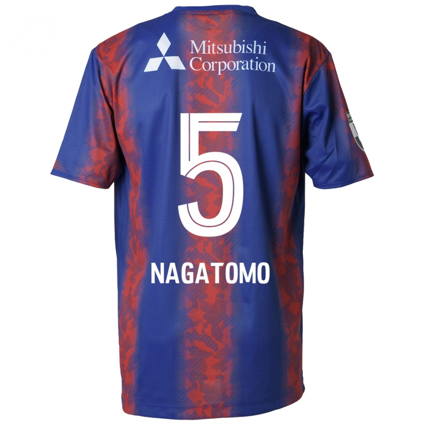 Niño Camiseta Yuto Nagatomo #5 Azul Rojo 1ª Equipación 2024/25 La Camisa Argentina