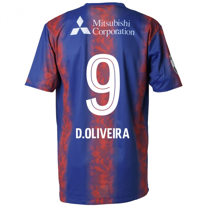 Niño Camiseta Diego Oliveira #9 Azul Rojo 1ª Equipación 2024/25 La Camisa Argentina