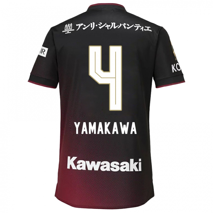 Niño Camiseta Tetsushi Yamakawa #4 Negro Rojo 1ª Equipación 2024/25 La Camisa Argentina