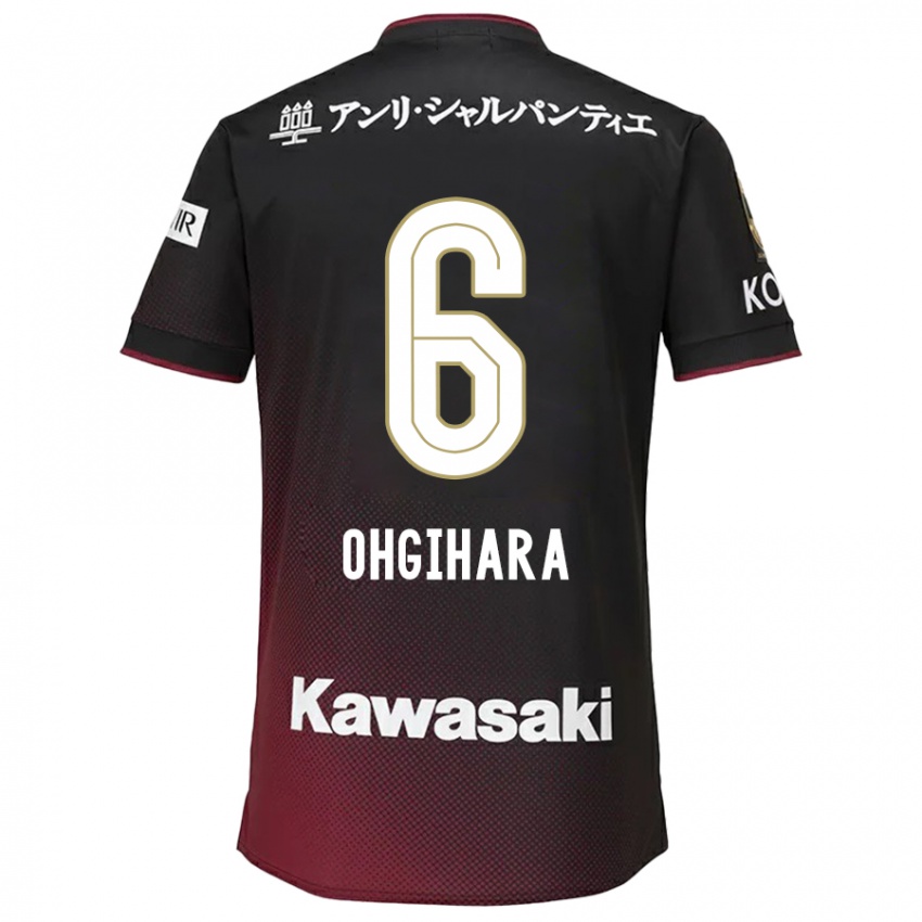 Niño Camiseta Takahiro Ogihara #6 Negro Rojo 1ª Equipación 2024/25 La Camisa Argentina