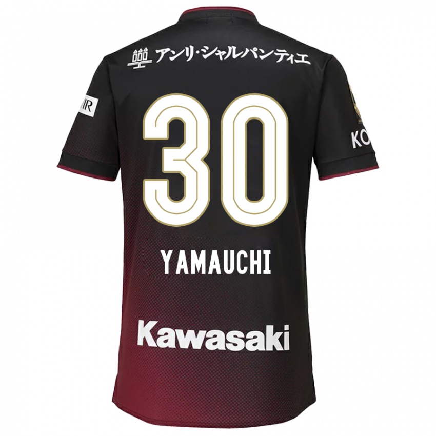 Niño Camiseta Kakeru Yamauchi #30 Negro Rojo 1ª Equipación 2024/25 La Camisa Argentina