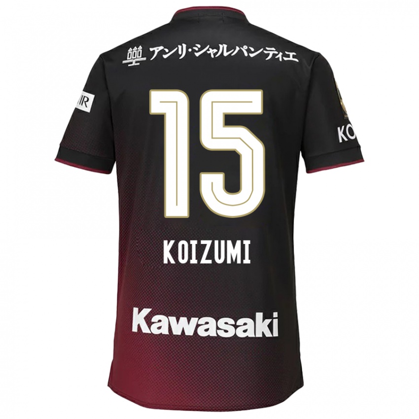 Niño Camiseta Fuga Koizumi #15 Negro Rojo 1ª Equipación 2024/25 La Camisa Argentina