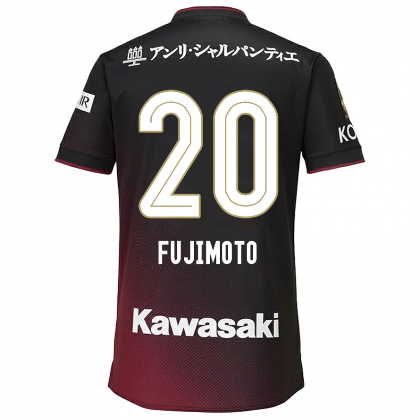 Niño Camiseta Riku Fujimoto #20 Negro Rojo 1ª Equipación 2024/25 La Camisa Argentina