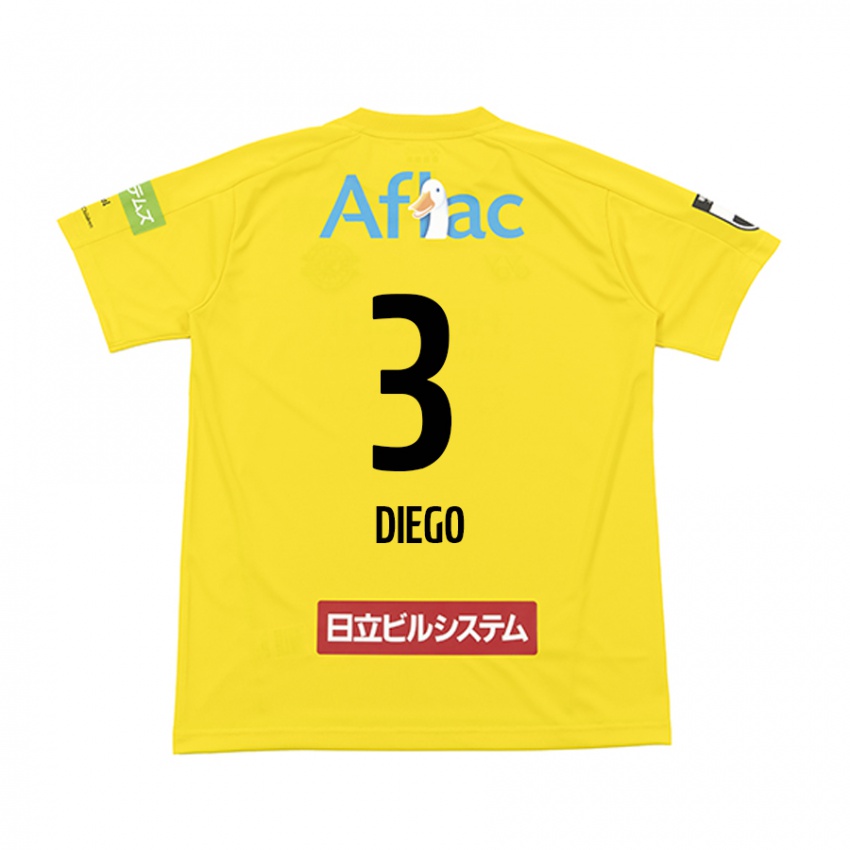 Niño Camiseta Diego #3 Amarillo Negro 1ª Equipación 2024/25 La Camisa Argentina