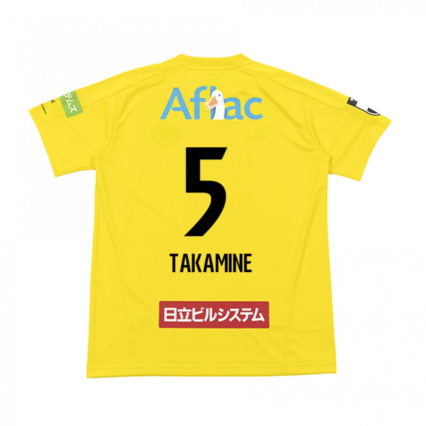 Niño Camiseta Tomoki Takamine #5 Amarillo Negro 1ª Equipación 2024/25 La Camisa Argentina