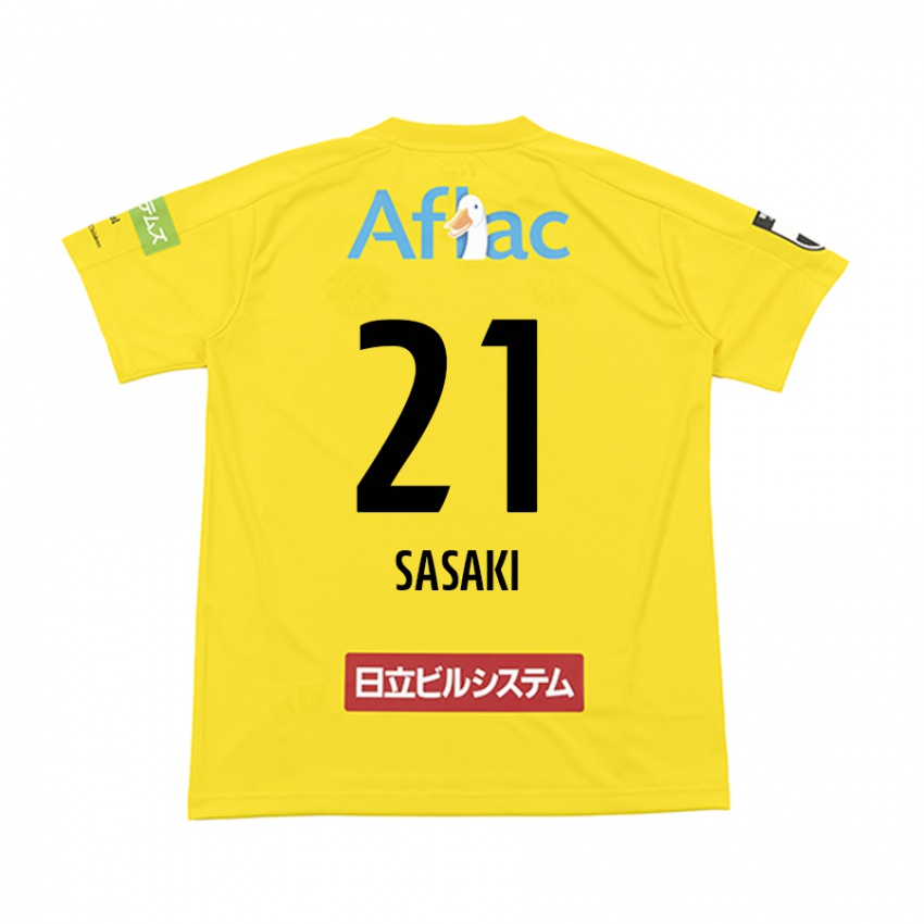 Niño Camiseta Masato Sasaki #21 Amarillo Negro 1ª Equipación 2024/25 La Camisa Argentina