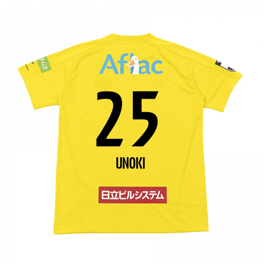 Niño Camiseta Fumiya Unoki #25 Amarillo Negro 1ª Equipación 2024/25 La Camisa Argentina