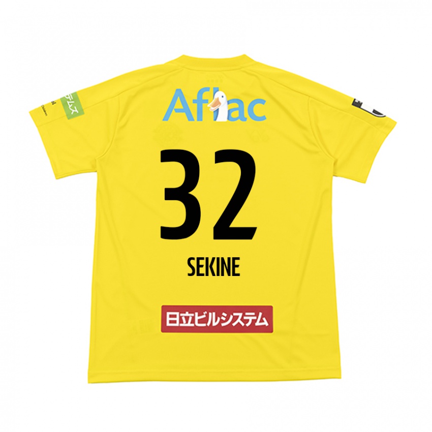 Niño Camiseta Hiroki Sekine #32 Amarillo Negro 1ª Equipación 2024/25 La Camisa Argentina