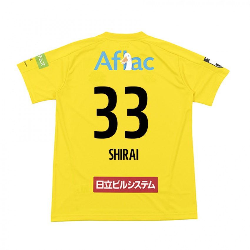 Niño Camiseta Eiji Shirai #33 Amarillo Negro 1ª Equipación 2024/25 La Camisa Argentina