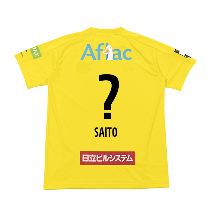 Niño Camiseta Hikaru Saito #0 Amarillo Negro 1ª Equipación 2024/25 La Camisa Argentina