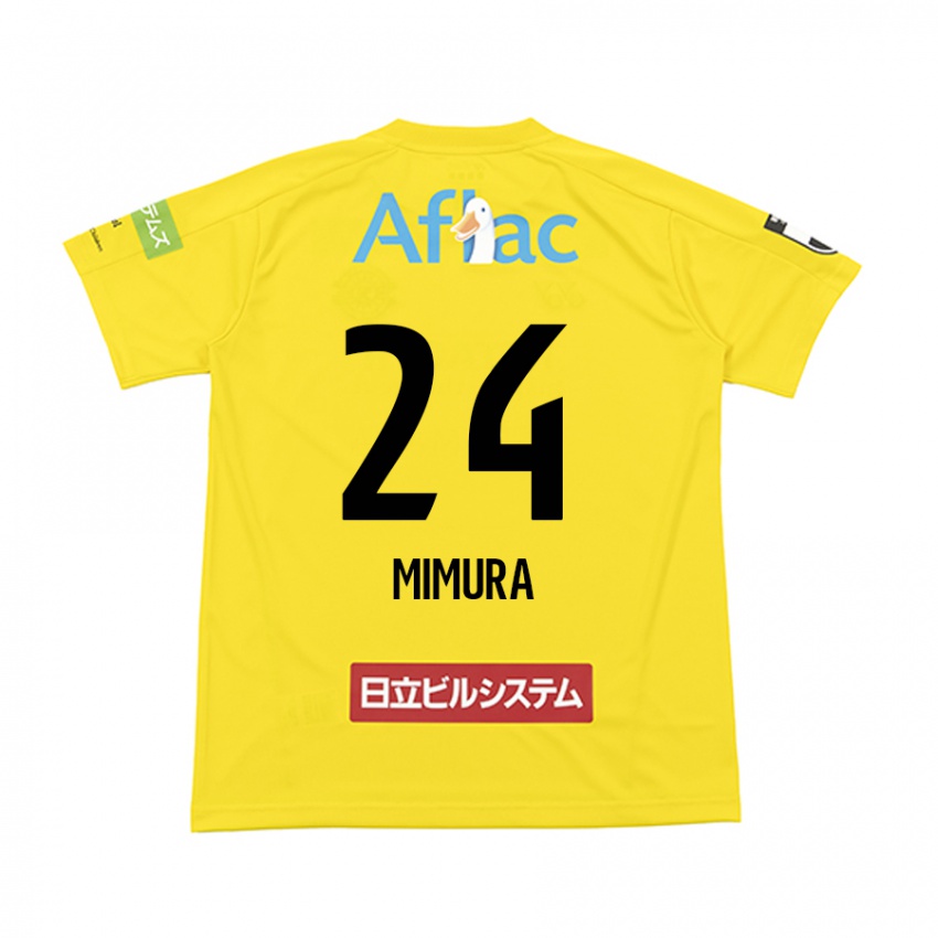 Niño Camiseta Kaname Mimura #24 Amarillo Negro 1ª Equipación 2024/25 La Camisa Argentina