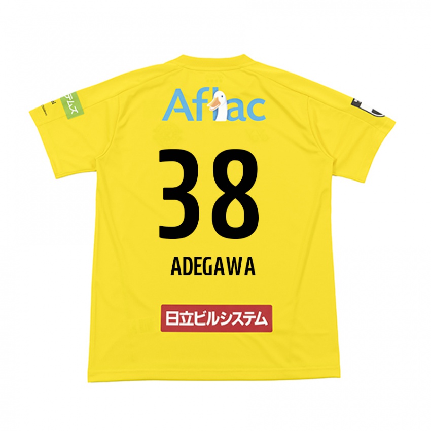 Niño Camiseta Koa Adegawa #38 Amarillo Negro 1ª Equipación 2024/25 La Camisa Argentina