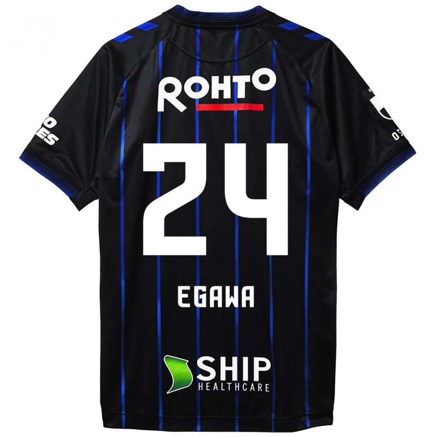 Niño Camiseta Yusei Egawa #24 Azul Negro 1ª Equipación 2024/25 La Camisa Argentina