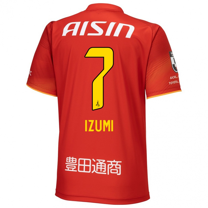 Niño Camiseta Ryuji Izumi #7 Rojo Blanco Amarillo 1ª Equipación 2024/25 La Camisa Argentina