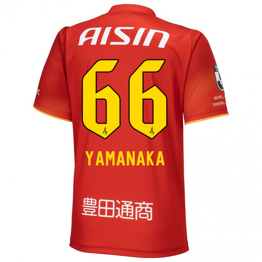 Niño Camiseta Ryosuke Yamanaka #66 Rojo Blanco Amarillo 1ª Equipación 2024/25 La Camisa Argentina