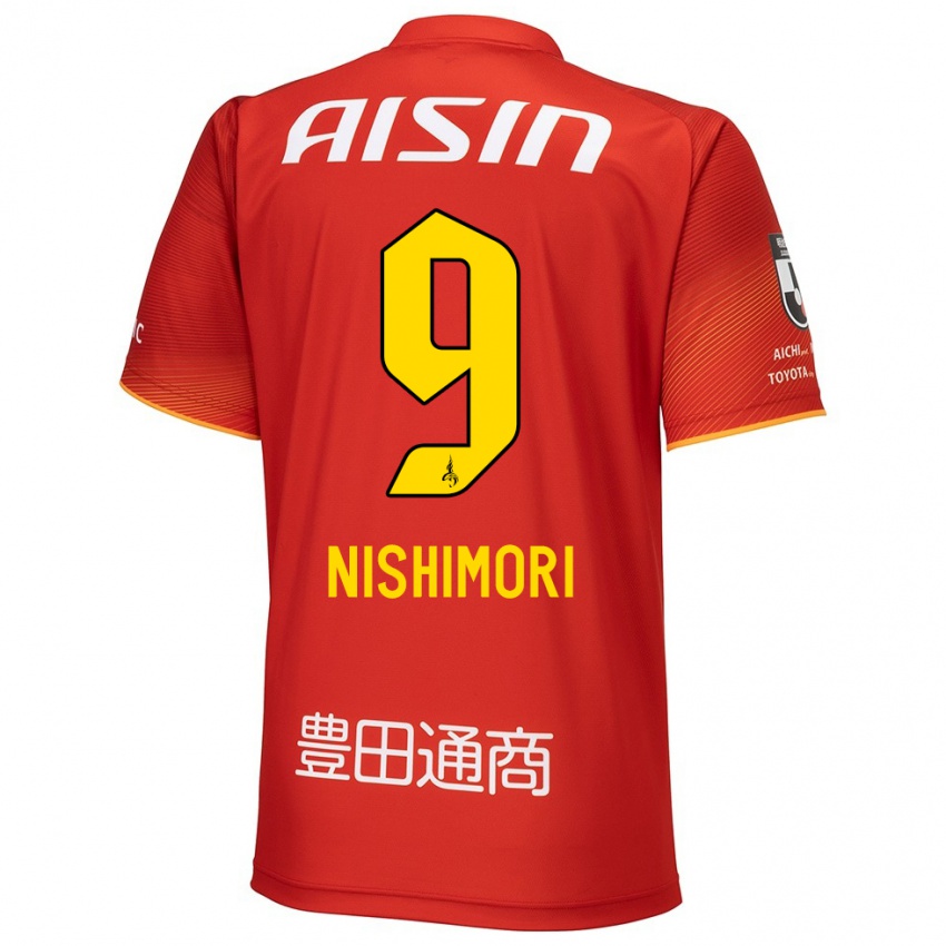 Niño Camiseta Naoto Nishimori #9 Rojo Blanco Amarillo 1ª Equipación 2024/25 La Camisa Argentina