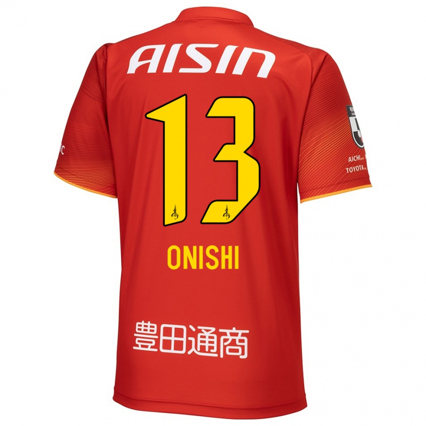 Niño Camiseta Ritsu Onishi #13 Rojo Blanco Amarillo 1ª Equipación 2024/25 La Camisa Argentina