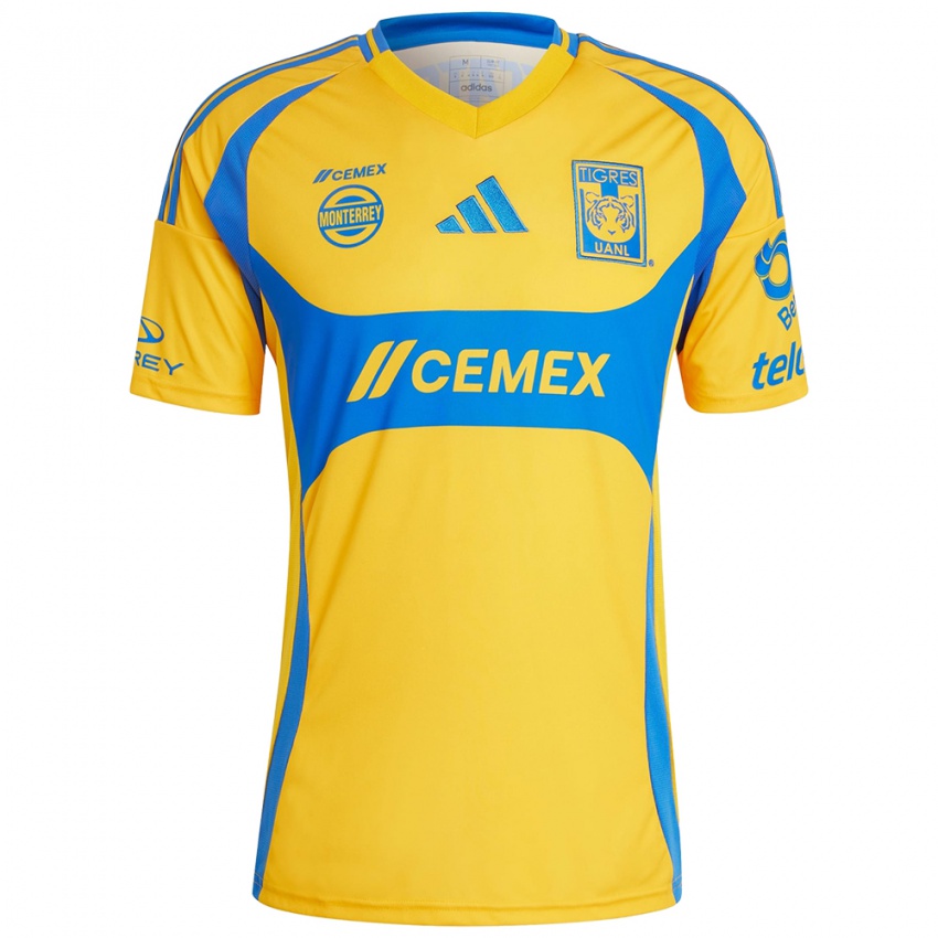 Niño Camiseta Nicolas Lopez #11 Oro Amarillo 1ª Equipación 2024/25 La Camisa Argentina