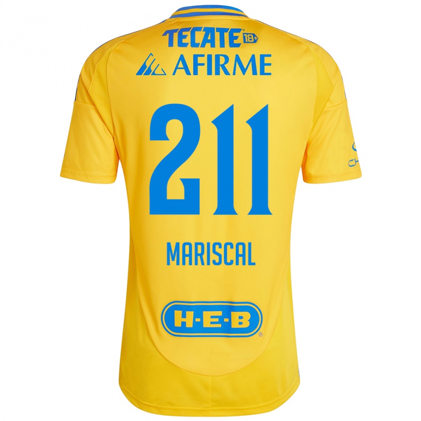 Niño Camiseta Kevin Mariscal #211 Oro Amarillo 1ª Equipación 2024/25 La Camisa Argentina