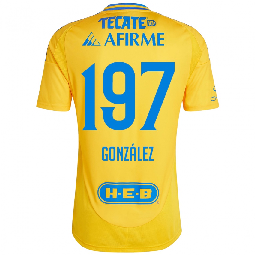 Niño Camiseta Germán González #197 Oro Amarillo 1ª Equipación 2024/25 La Camisa Argentina