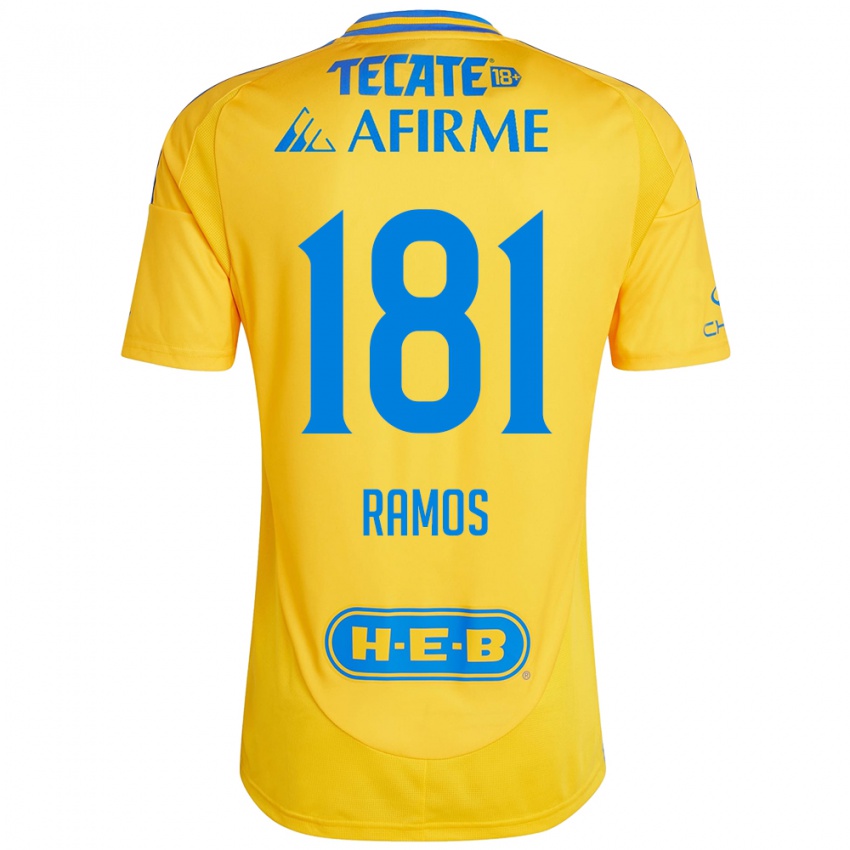 Niño Camiseta Anthony Ramos #181 Oro Amarillo 1ª Equipación 2024/25 La Camisa Argentina