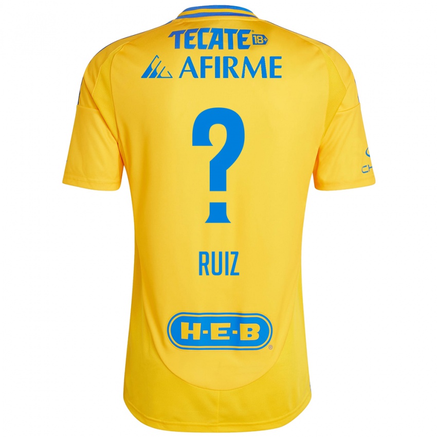 Niño Camiseta Luis Ruiz #0 Oro Amarillo 1ª Equipación 2024/25 La Camisa Argentina