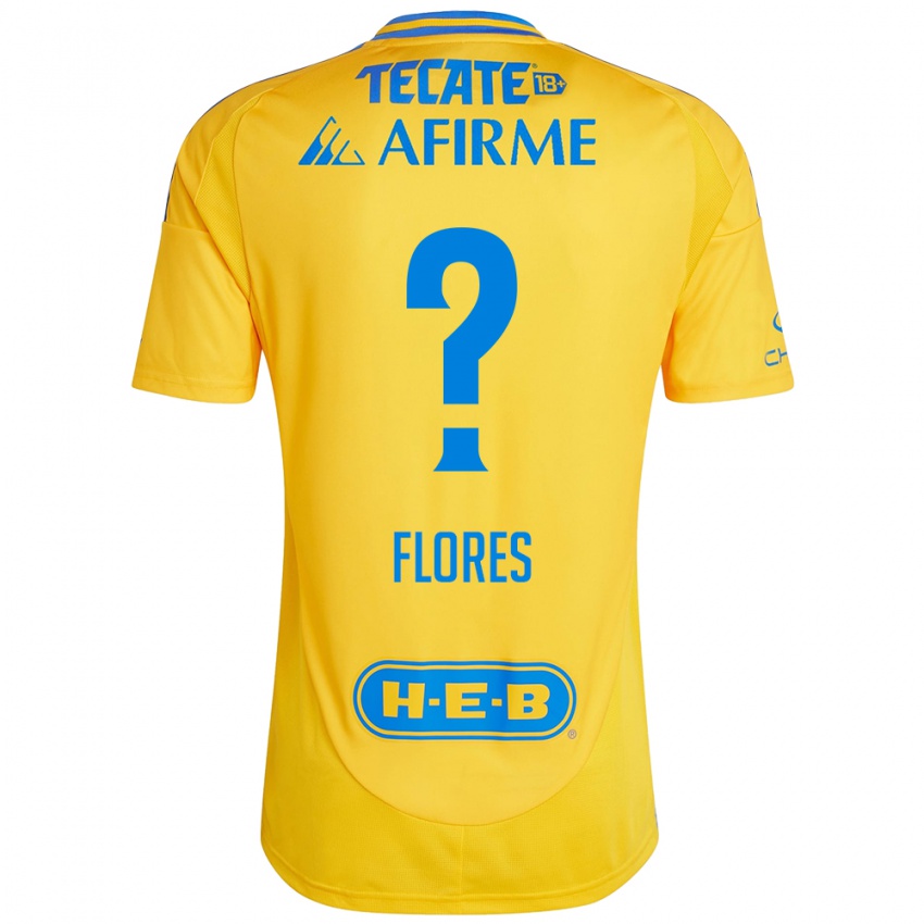 Niño Camiseta Hernán Flores #0 Oro Amarillo 1ª Equipación 2024/25 La Camisa Argentina