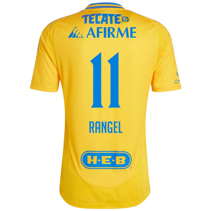 Niño Camiseta Nayeli Rangel #11 Oro Amarillo 1ª Equipación 2024/25 La Camisa Argentina