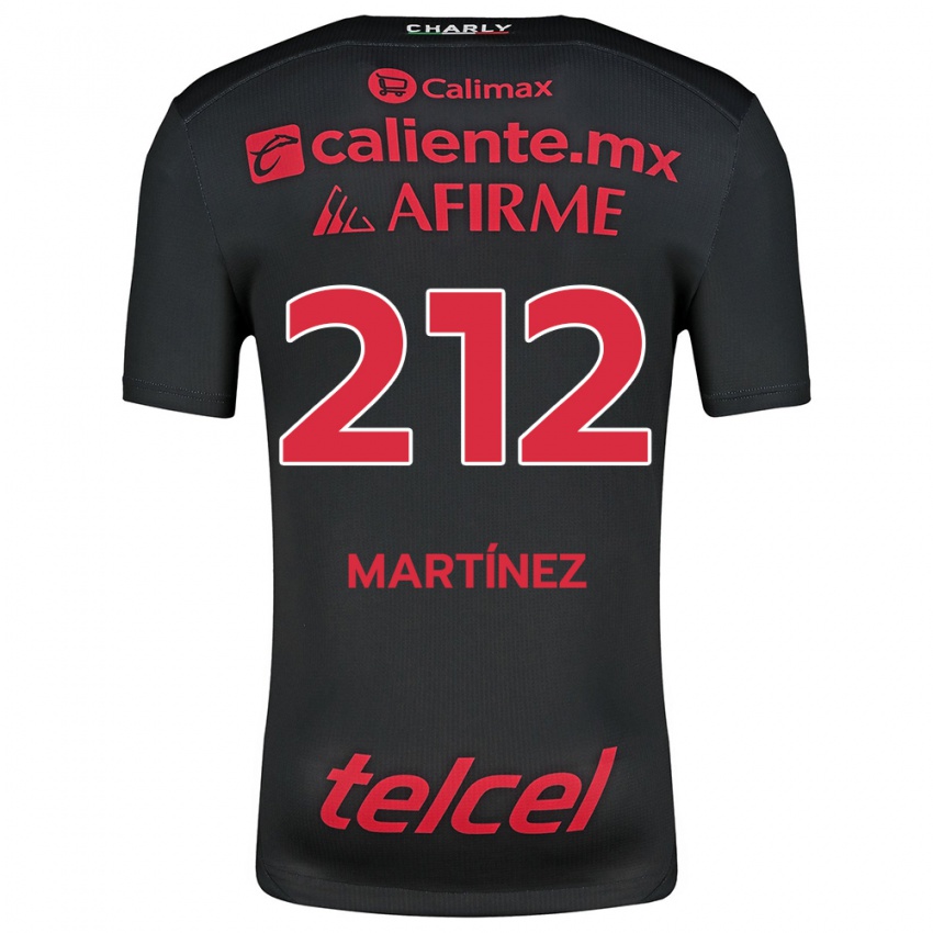 Niño Camiseta Juan Martínez #212 Negro Rojo 1ª Equipación 2024/25 La Camisa Argentina