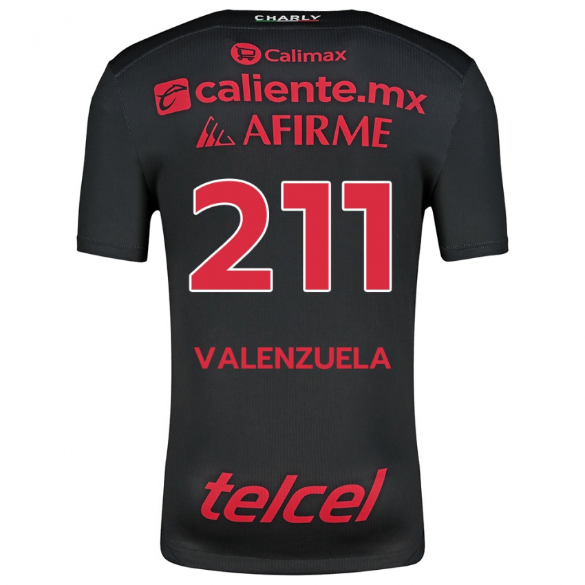 Niño Camiseta Aldieri Valenzuela #211 Negro Rojo 1ª Equipación 2024/25 La Camisa Argentina