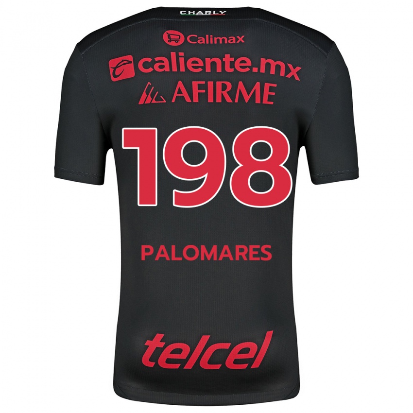 Niño Camiseta Ramón Palomares #198 Negro Rojo 1ª Equipación 2024/25 La Camisa Argentina