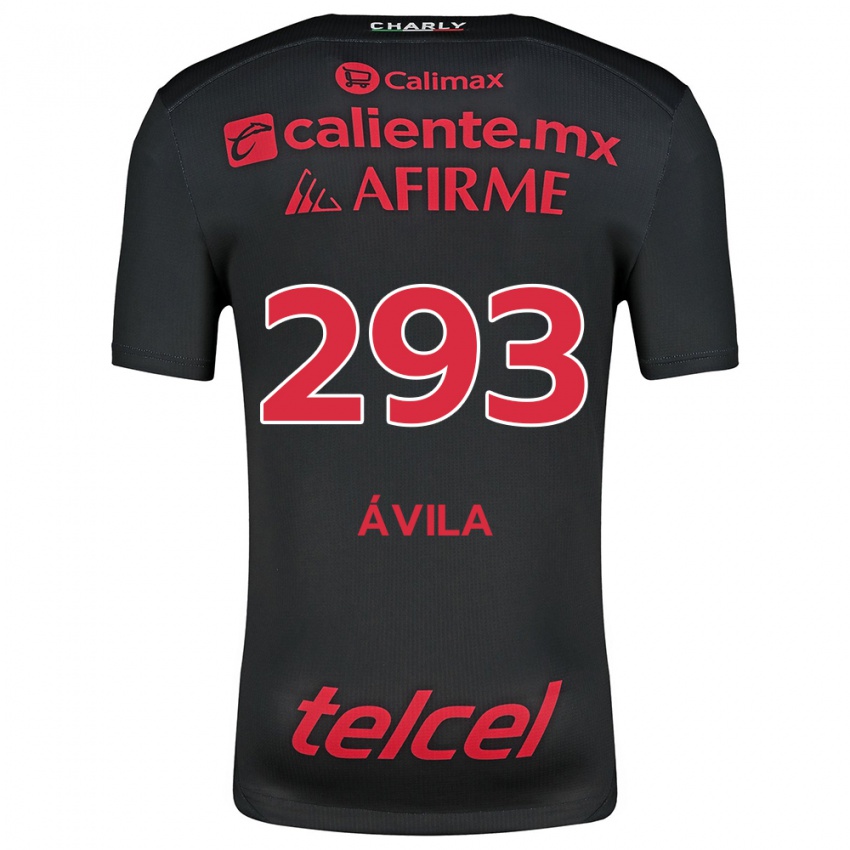 Niño Camiseta Daniel Ávila #293 Negro Rojo 1ª Equipación 2024/25 La Camisa Argentina