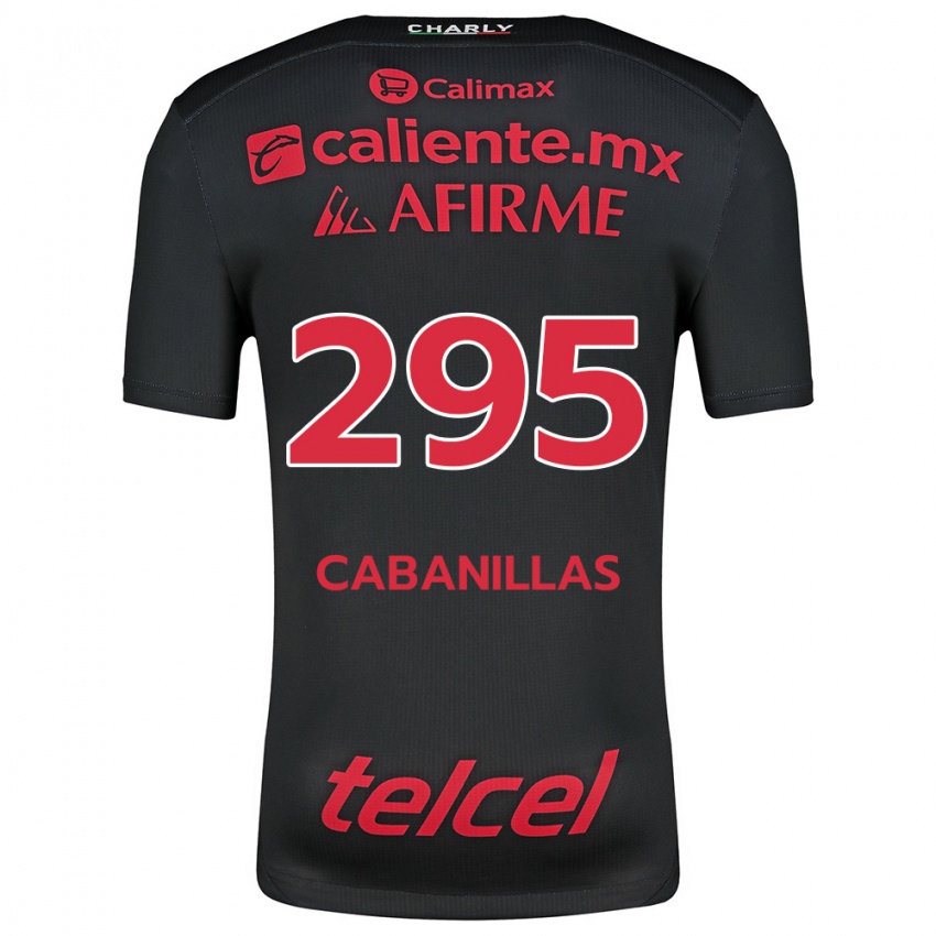 Niño Camiseta Osvaldo Cabanillas #295 Negro Rojo 1ª Equipación 2024/25 La Camisa Argentina