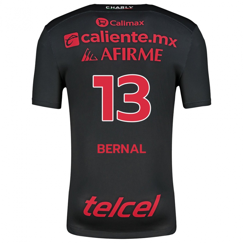 Niño Camiseta Mayra Pelayo-Bernal #13 Negro Rojo 1ª Equipación 2024/25 La Camisa Argentina