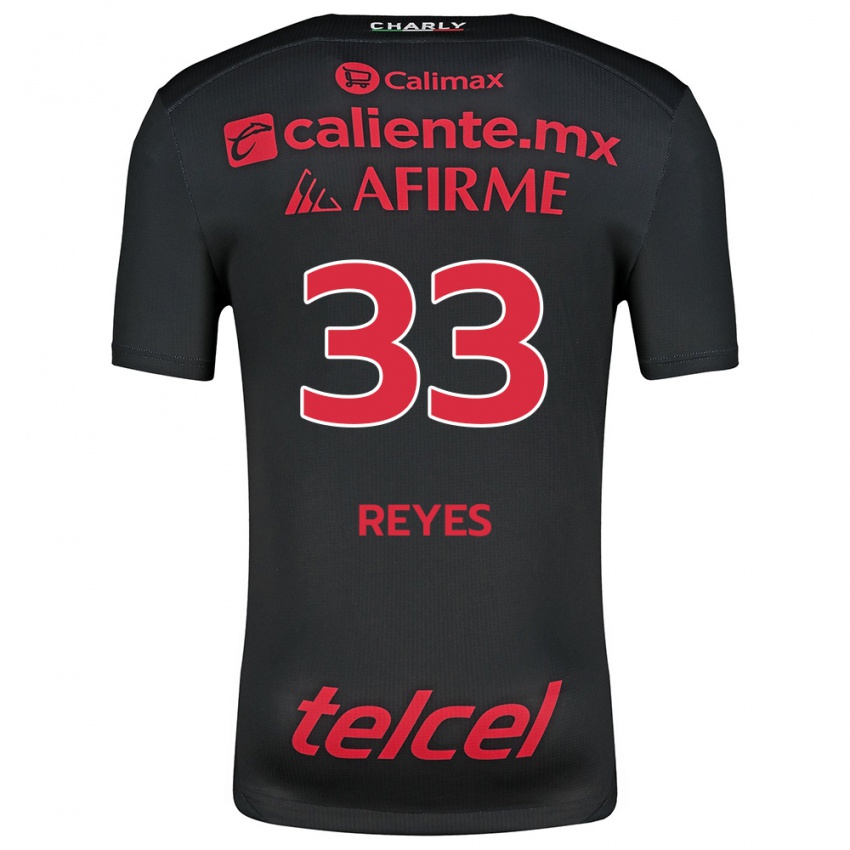 Niño Camiseta Jazmín Reyes #33 Negro Rojo 1ª Equipación 2024/25 La Camisa Argentina