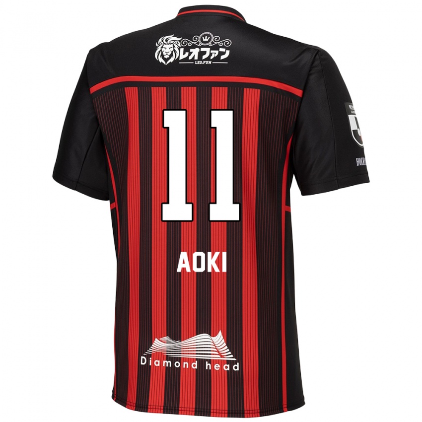 Niño Camiseta Ryota Aoki #11 Negro Rojo 1ª Equipación 2024/25 La Camisa Argentina