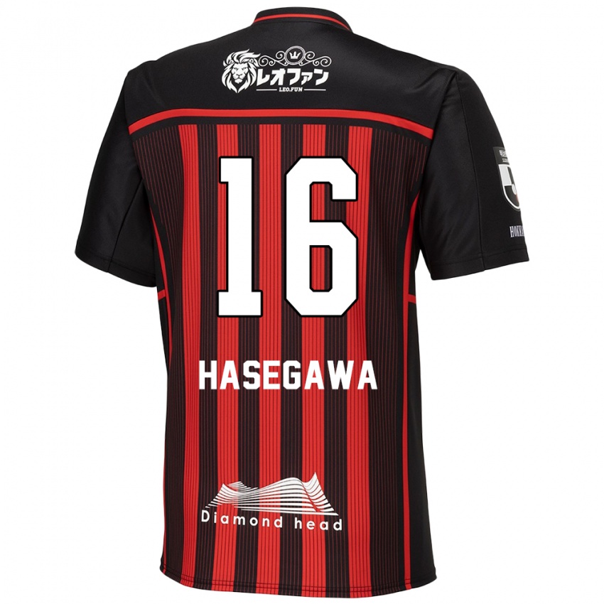 Niño Camiseta Tatsuya Hasegawa #16 Negro Rojo 1ª Equipación 2024/25 La Camisa Argentina