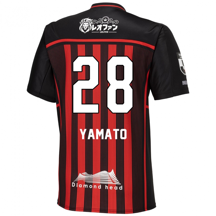 Niño Camiseta Yamato Okada #28 Negro Rojo 1ª Equipación 2024/25 La Camisa Argentina