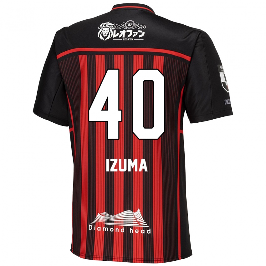 Niño Camiseta Shido Izuma #40 Negro Rojo 1ª Equipación 2024/25 La Camisa Argentina