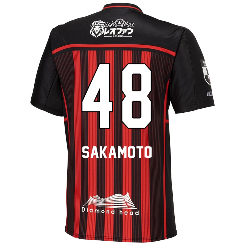 Niño Camiseta Kanta Sakamoto #48 Negro Rojo 1ª Equipación 2024/25 La Camisa Argentina