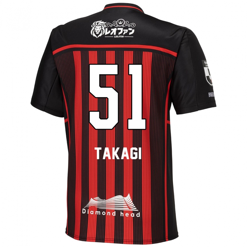 Niño Camiseta Shun Takagi #51 Negro Rojo 1ª Equipación 2024/25 La Camisa Argentina