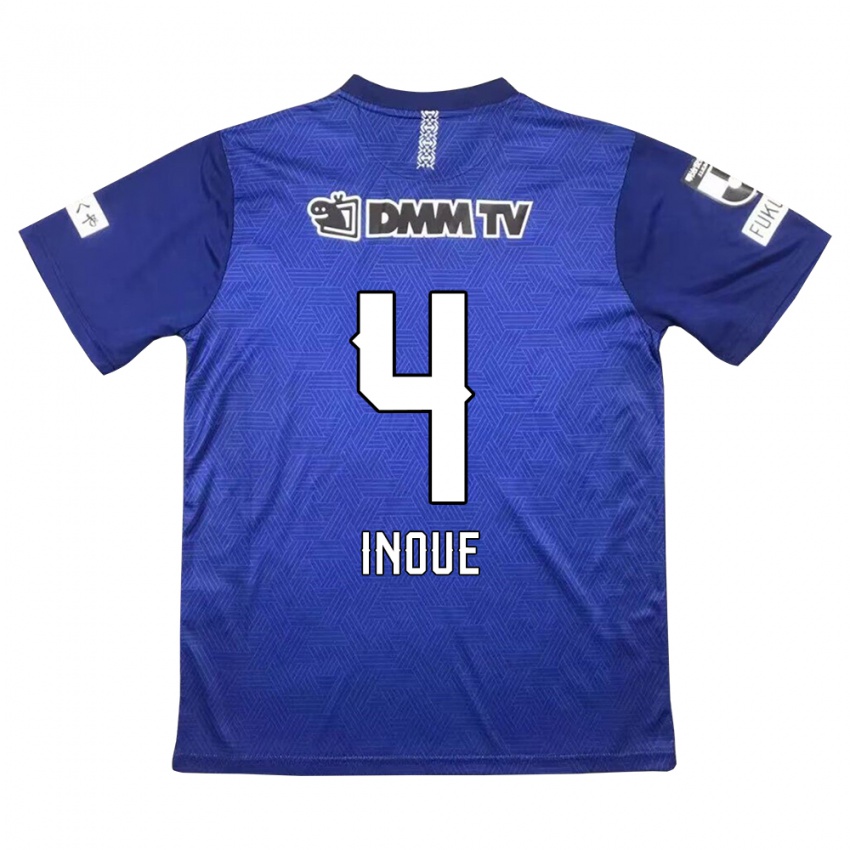 Niño Camiseta Seiya Inoue #4 Azul Oscuro 1ª Equipación 2024/25 La Camisa Argentina