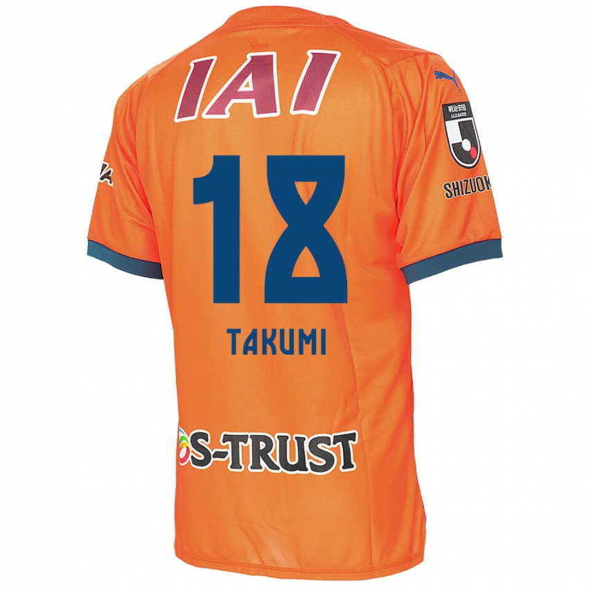 Niño Camiseta Takumi Kato #18 Naranja Azul 1ª Equipación 2024/25 La Camisa Argentina