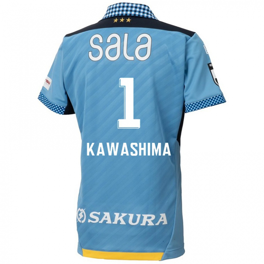 Niño Camiseta Eiji Kawashima #1 Azul Negro 1ª Equipación 2024/25 La Camisa Argentina