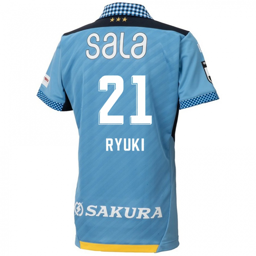 Niño Camiseta Ryuki Miura #21 Azul Negro 1ª Equipación 2024/25 La Camisa Argentina